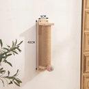 2Style Wood Wall-Mounted Natural Sisal Rope Cat Scratching Claw Grinding Pet Toy - Single Column Pink