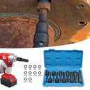 10 Piece Impact Hex Socket Bit Set 1/2 Inch Drive Metric H5 to H19 with Storage Case