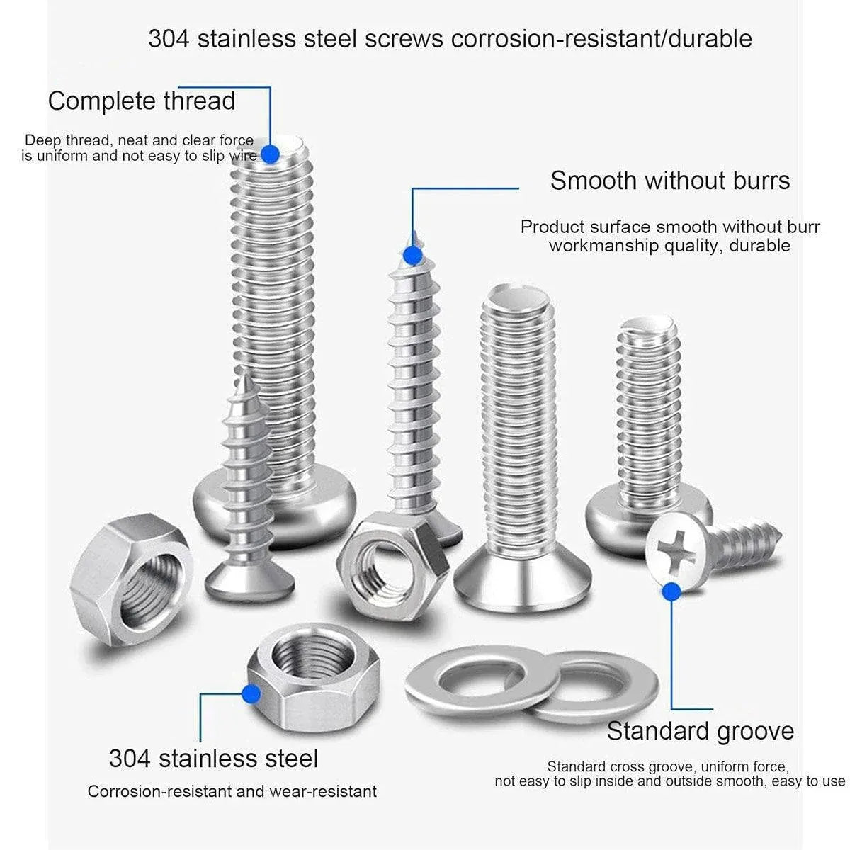 Household Self-tapping Screw Nut Gasket Box Set Multi-purpose Screw Assortment - B