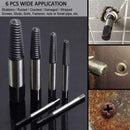 6 Piece Screw Extractor Set Broken Bolt Remover Kit for Damaged Screws