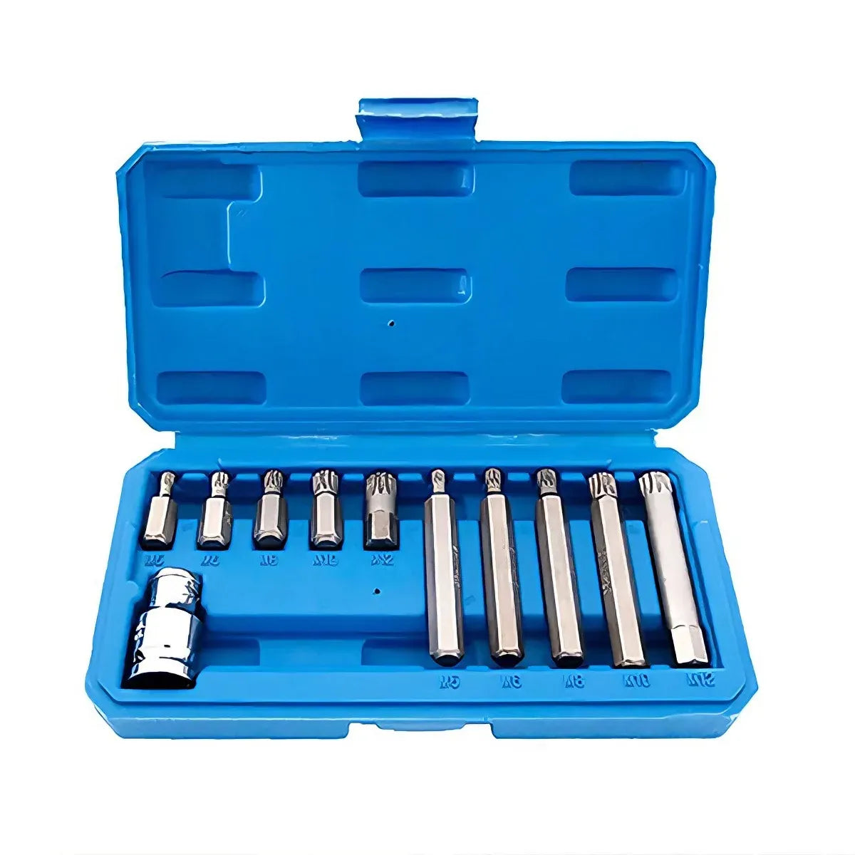 11PCS CR-V M-Type Spline Socket Bit Set Driver Drill Bit Tool Kit Car Repair