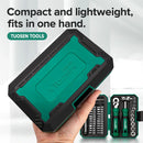 Portable Ratchet Screwdriver Tool Kit 40PCS Durable for Home Cycle Repair Use