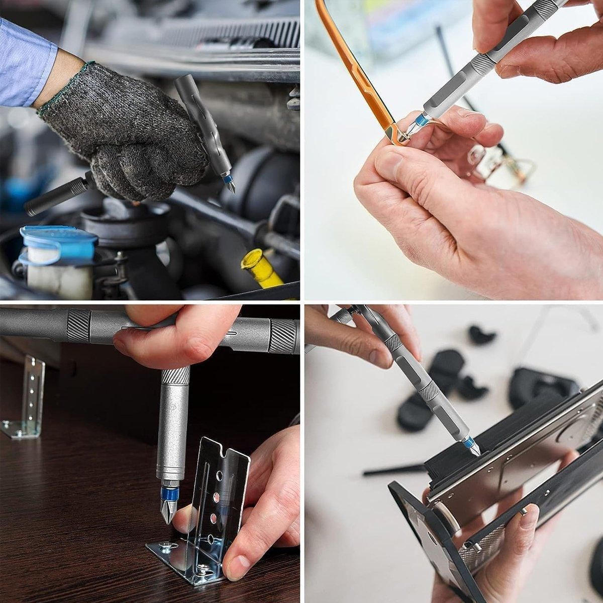 24in1 Ratchet Screwdriver Set Multifunctional Steel Wrench Tool Kit Household
