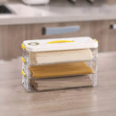 3 Layers Square Food Storage Container with Lid Kitchen Organiser for Meal Prep
