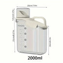 2Sizes Portable Transparent Grain Storage Jar Cat Food Rice Snack Tea Container - 2800ML