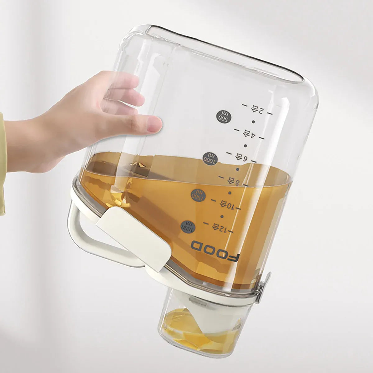 2Sizes Portable Transparent Grain Storage Jar Cat Food Rice Snack Tea Container - 2800ML