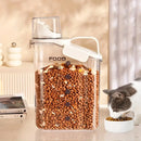 2Sizes Portable Transparent Grain Storage Jar Cat Food Rice Snack Tea Container - 2800ML