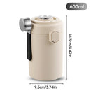 304 Stainless Steel Coffee Bean Sealed Jar 600ml Food Grade Leakproof Durable - Black