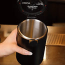 304 Stainless Steel Coffee Bean Sealed Jar 600ml Food Grade Leakproof Durable - Black
