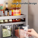 Wall Mounted Kitchen Spice Box Shelf Multifunctional Organiser for Herbs Spices - 4-Grids