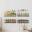 Seasoning Rack Set 4PCS Wall Mounted Spice Bottle Organizer Shelf for Kitchen