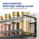 Seasoning Rack Set 4PCS Wall Mounted Spice Bottle Organizer Shelf for Kitchen