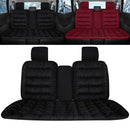 Winter Thick Warm Plush Seat Cover with Backrest Universal Fit for Rear Row - Black