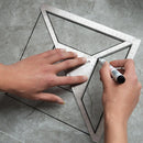 Industrial Floor Drain Positioning Ruler Multi-pattern Measuring Tool Accessory - 30x30cm