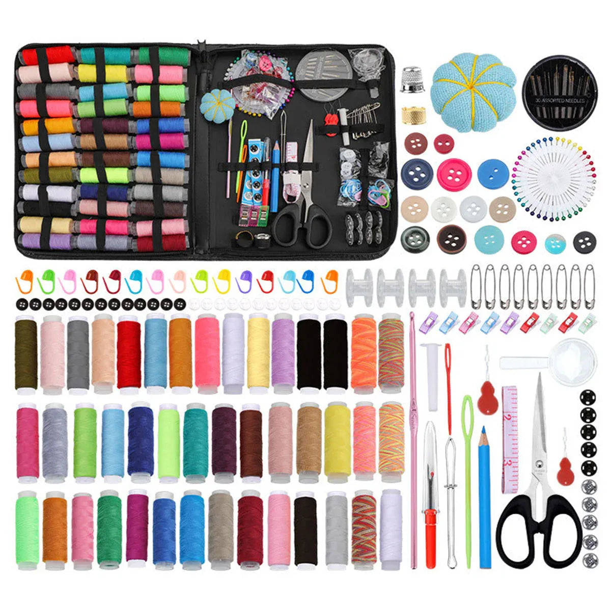 Multifunctional Sewing Kit Portable Home Travel Sewing Box Hand Sewing Tools