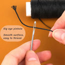 Hand Sewing Kit Canvas Leather Craft 31 or 37PCS Big Eye Needles Cotton Thread - 31PCS