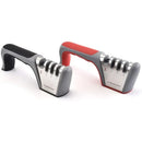 Four Stage Knife Sharpener Multifunction Kitchen Blade Sharpening Tool Quick Use - Black