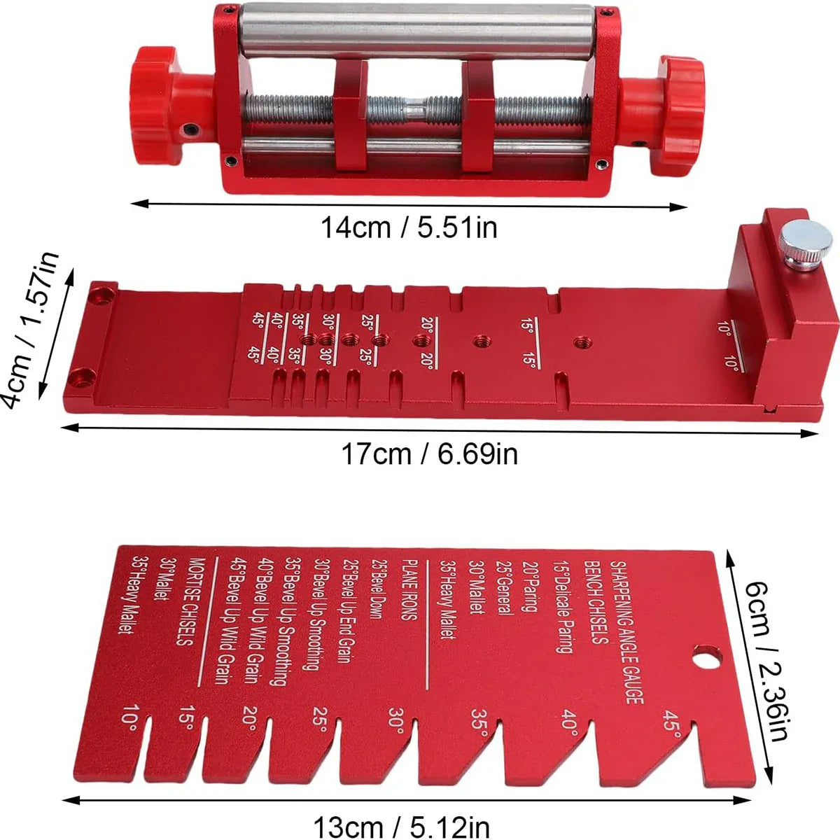 Chisel Sharpening Jig With Angle Gauge Woodworking Knife Tool Grinding Setup