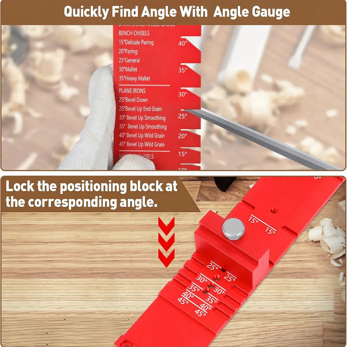 Chisel Sharpening Jig With Angle Gauge Woodworking Knife Tool Grinding Setup