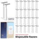 50pcs Hotel Razor and Shaving Cream Set for Guesthouse Bathroom Travel Use - Large