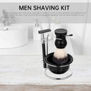 5PCS Shaving Kit Set Manual Razor Brush Stand Bowl Set for Men