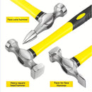 7PCS Automotive Body Repair Hammer Kit Handle Chisel Mallet Dent Remove Tool