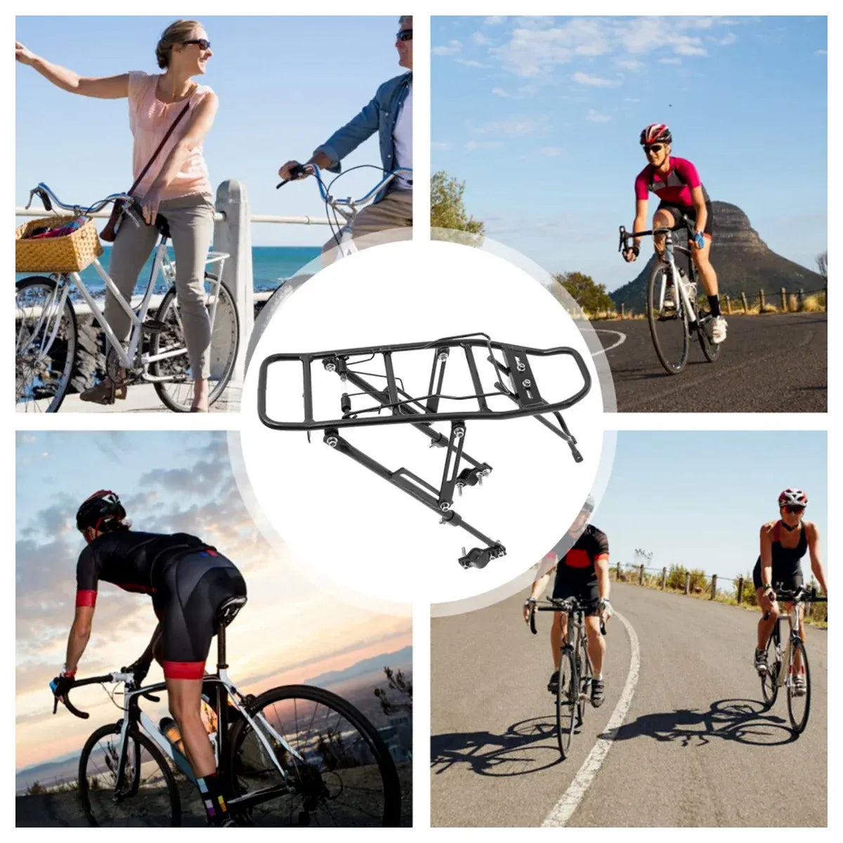 Bike Cargo Rack Rear Bike Rack Back of Bike Carrier Rack Bicycle Rear Rack