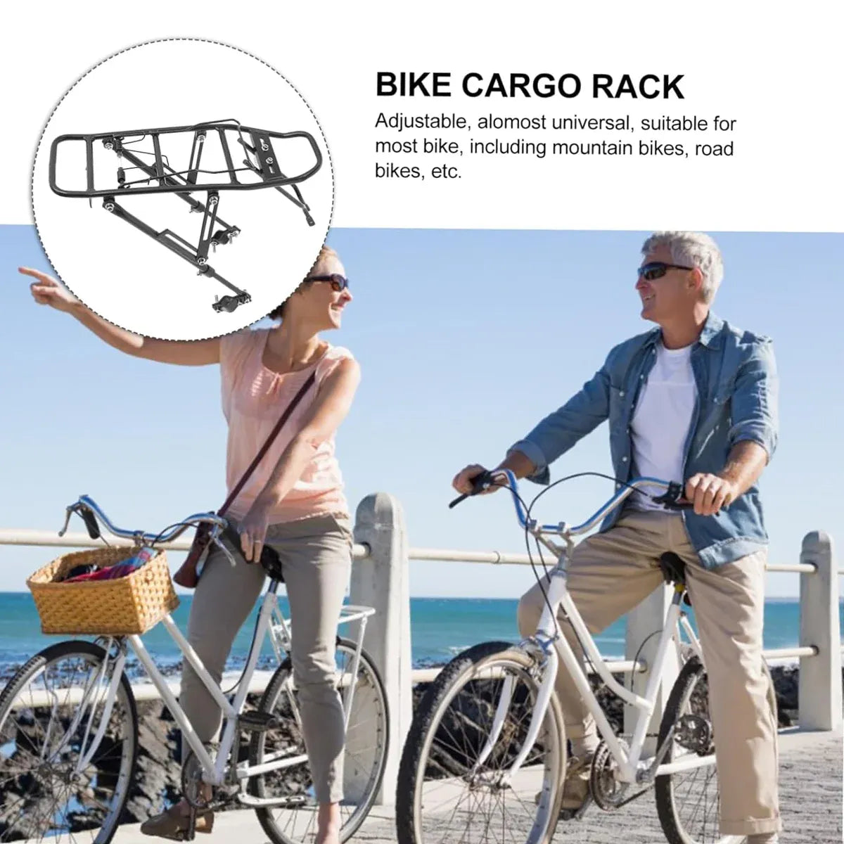 Bike Cargo Rack Rear Bike Rack Back of Bike Carrier Rack Bicycle Rear Rack