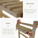 Natural Wood Two-Tier Desktop Shelf