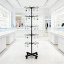 Rotating Jewellery Display Stand 5 6 Tier Metal Rack With Wheels Adjustable - 5 Tier