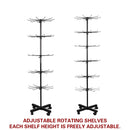 Rotating Jewellery Display Stand 5 6 Tier Metal Rack With Wheels Adjustable - 5 Tier