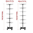Rotating Jewellery Display Stand 5 6 Tier Metal Rack With Wheels Adjustable - 6 Tier