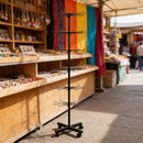 Rotating Jewellery Display Stand 5 6 Tier Metal Rack With Wheels Adjustable - 6 Tier