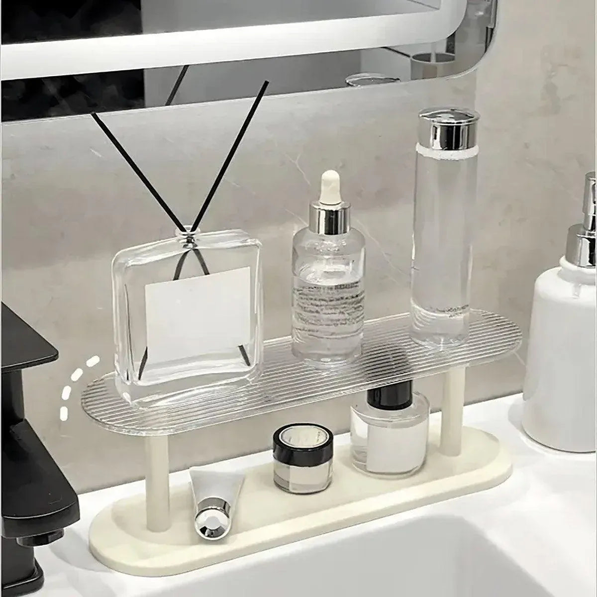 Desktop Organizer Rack 2 Tier Storage Shelf Office Display Stand Space Saver