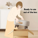 Small Stool for Home Simple Shoe Changing Low Seat Stool Wooden Household Use - Orange