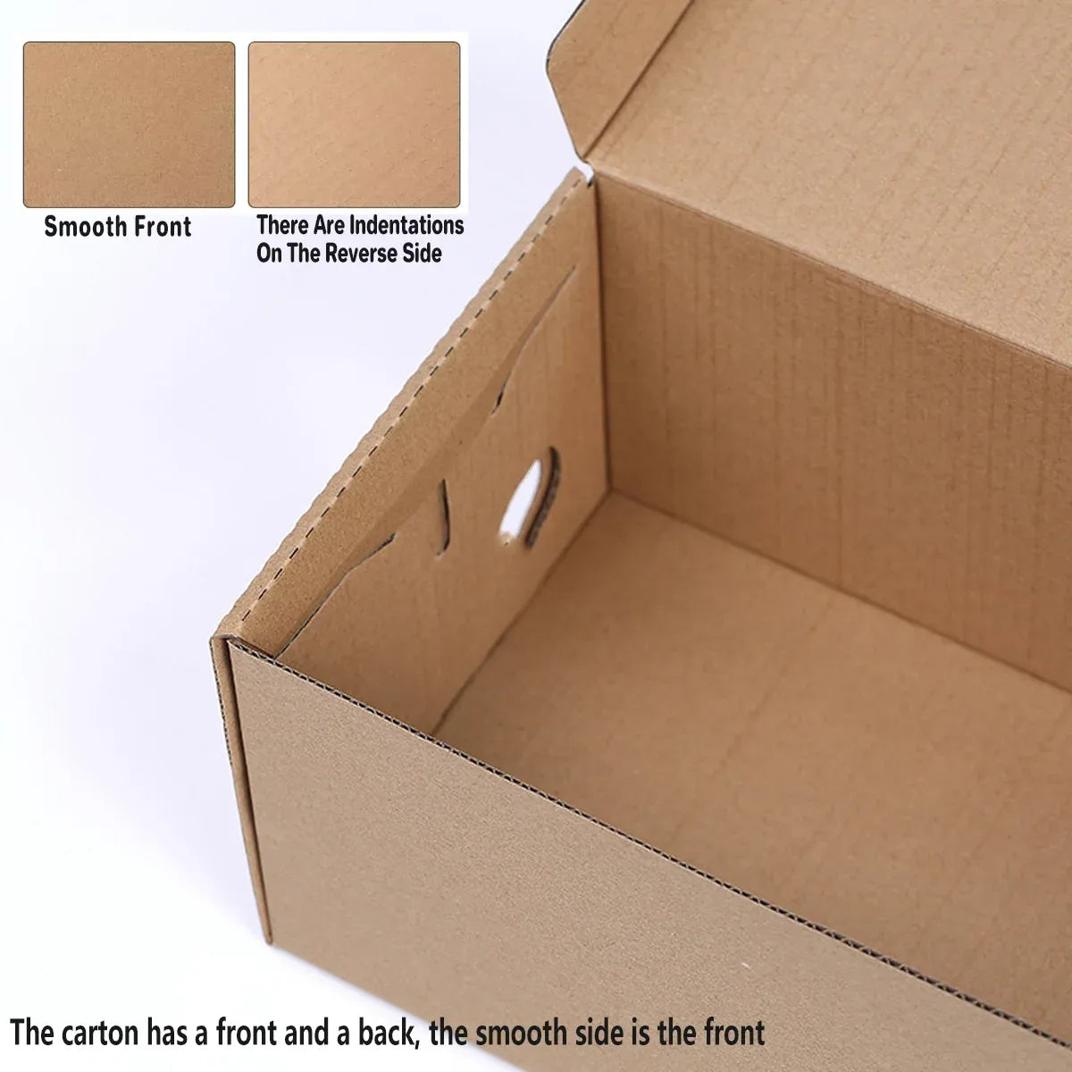 20pcs Kraft Paper Shoe Boxes Clamshell Storage Box for Men Women Shoes Organizer - 29x20.5x11cm