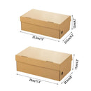 20pcs Kraft Paper Shoe Boxes Clamshell Storage Box for Men Women Shoes Organizer - 33.5x23.5x12cm