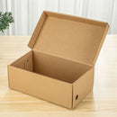 20pcs Kraft Paper Shoe Boxes Clamshell Storage Box for Men Women Shoes Organizer - 33.5x23.5x12cm