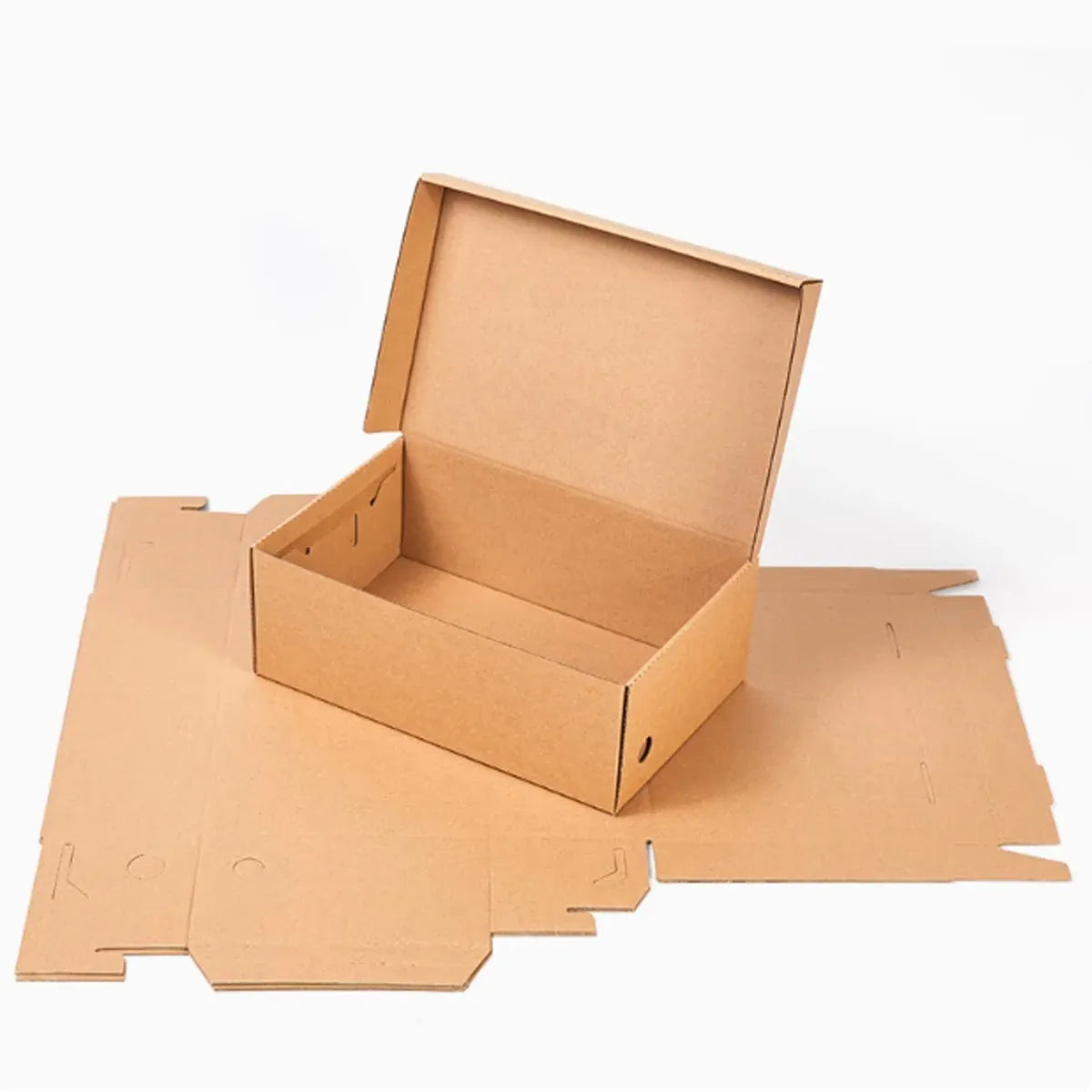 20pcs Kraft Paper Shoe Boxes Clamshell Storage Box for Men Women Shoes Organizer - 33.5x23.5x12cm