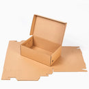 20pcs Kraft Paper Shoe Boxes Clamshell Storage Box for Men Women Shoes Organizer - 33.5x23.5x12cm