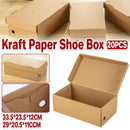 20pcs Kraft Paper Shoe Boxes Clamshell Storage Box for Men Women Shoes Organizer - 33.5x23.5x12cm