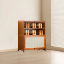 1-Piece Brown Shoe Storage Cabinet, 60 x 32 x 73 cm