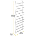 12-Tier Hanging Shoe Rack Over Door Wall Mounted Organiser Dorm Closet Storage