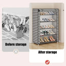 1-Piece Covered Multi-Tier Shoe Storage Rack