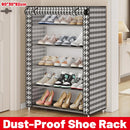 1-Piece Covered Multi-Tier Shoe Storage Rack