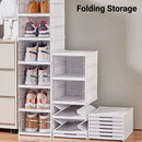 Easy Assemble Shoe Box Foldable Rack 3/6 Layers Storage Transparent Drawers - 3-Tier