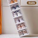 Easy Assemble Shoe Box Foldable Rack 3/6 Layers Storage Transparent Drawers - 3-Tier