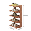 Small 5-Tier Shoe Rack Compact Shoe Storage Dustproof Space Saving Durable