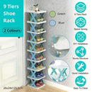 Simple Shoe Rack Home Use Space Saving Clip Storage Organizer Cabinet Stand - Blue