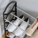 Four Layer Shoe Rack Storage Organizer Multi Tier Shoe Shelf for Entryway Closet - Pink